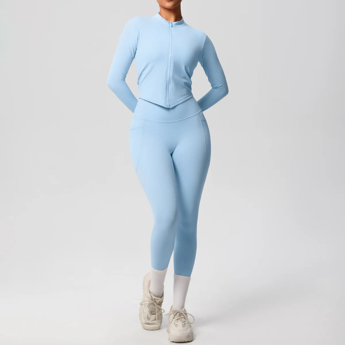 Zipper Women Outdoor Running Fitness Wear T-shirt Long Sleeved Top Yoga Jacket Long sleeved Shirt Gym Push Up Workout Coat XP260