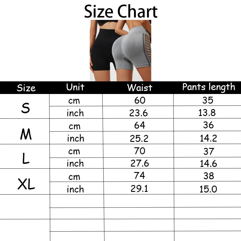 Sexy Side Hollowout Yoga Shorts Seamless Slim Shorts Outdoor Sports High Elastic High Waist Hip Liftting Gym Three Point Shorts