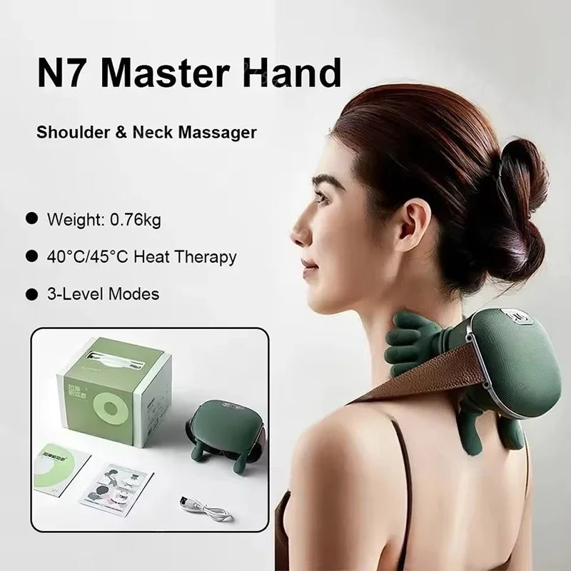 Electric Kneading Neck Deep Massage Muscle Relax Bionic Massage Pillow Finger Pressure Neck Massager Back and Shoulder Massager