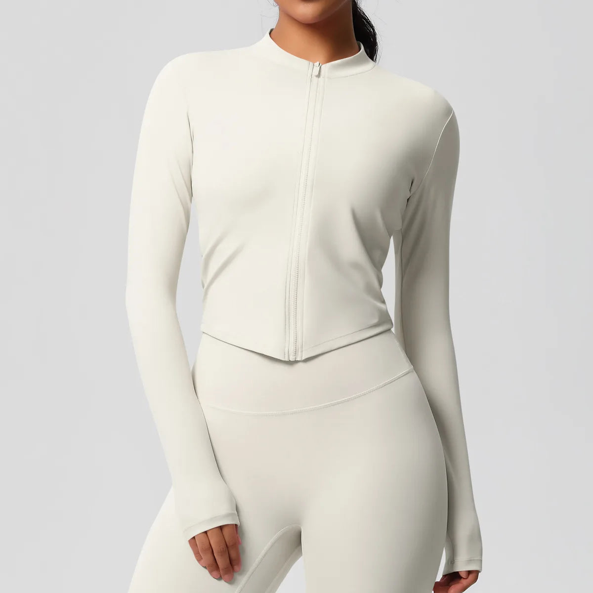 Zipper Women Outdoor Running Fitness Wear T-shirt Long Sleeved Top Yoga Jacket Long sleeved Shirt Gym Push Up Workout Coat XP260