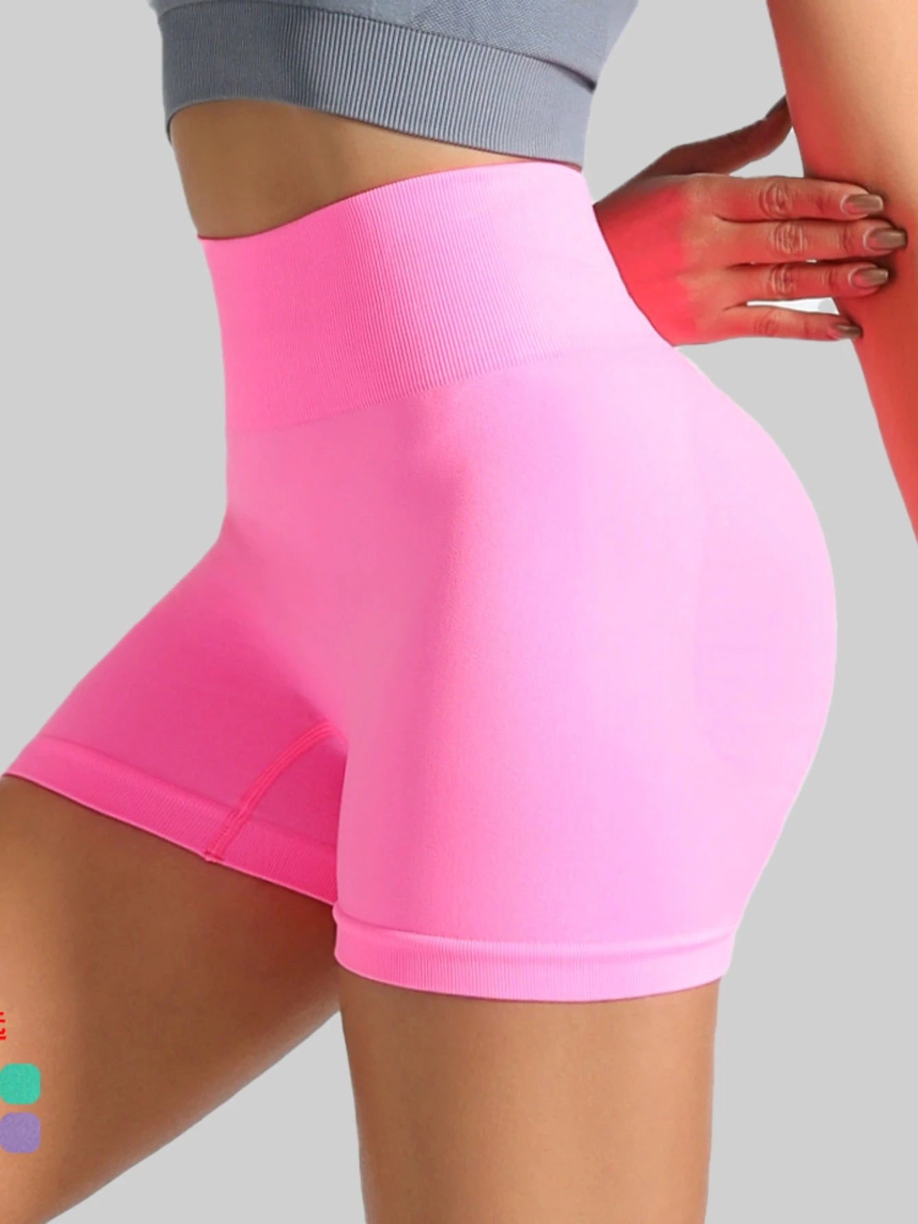 High Waisted Yoga Shorts Women Butt Lifting Tummy Control Workout Fitness Running Stretchy Booty Lift Leggings Gym Activewear